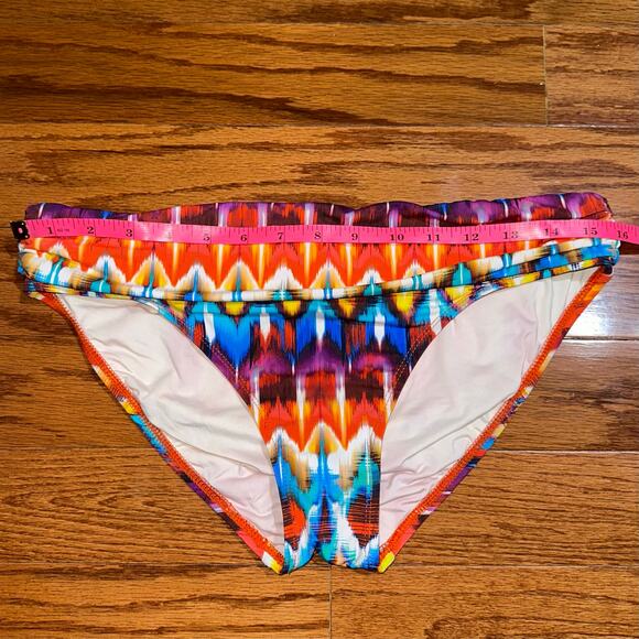 La Blanca Serengeti Ikat Banded Hipster Bikini Bottom Size 8 - Picture 11 of 12